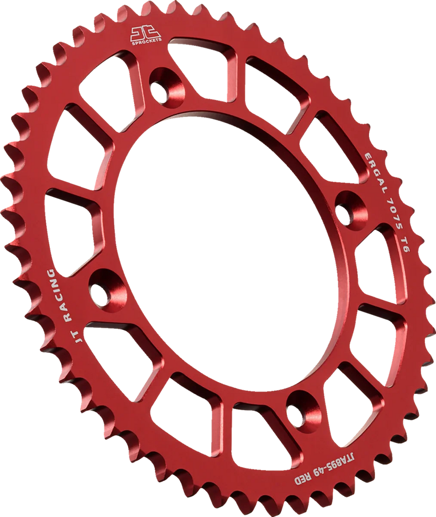JT Sprockets Rear Sprocket - Aluminum - 49 Tooth - Red - Gas Gas/Husqvarna/KTM JTA895.49RED - Main Product View