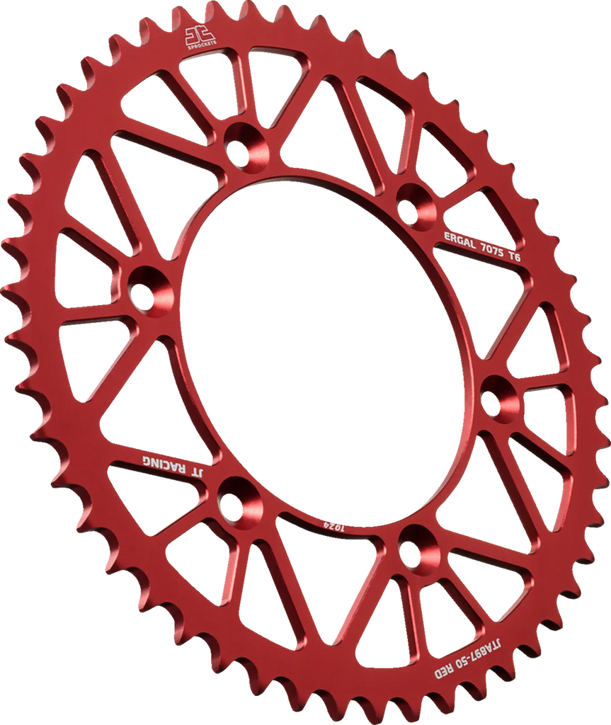 JT Sprockets Rear Sprocket - Aluminum - 50 Tooth - Red - Gas Gas/Husqvarna/Husaberg/KTM JTA897.50RED - Main Product View
