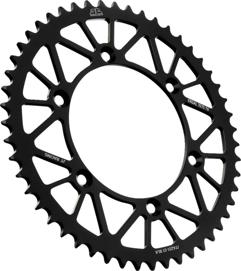 JT Sprockets Rear Sprocket - Black - 51 Tooth - Yamaha JTA251.51BLK - Main Product View