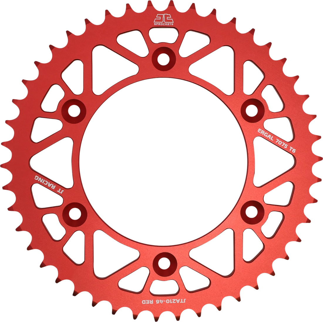 JT Sprockets Rear Sprocket - Honda/Beta - Red - 48 Tooth JTA210.48RED - Side View