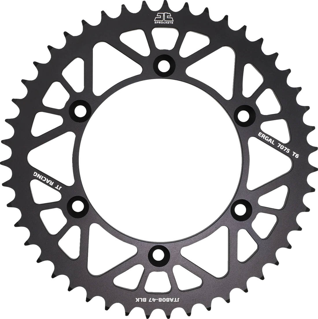 JT Sprockets Rear Sprocket - Kawasaki/Yamaha - Black - 46-Tooth JTA486.46BLK - Side View