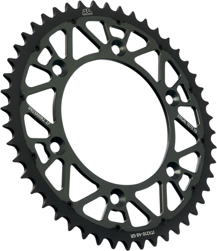 JT Sprockets Steel Rear Sprocket - Graphite - 50 Tooth JTX251.50GR - Side View
