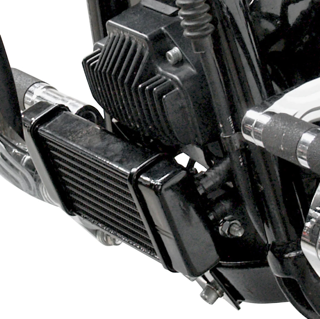Jagg Oil Coolers Oil Cooler Kit - Low Mount - Dyna 750-2500-0323 - Side View