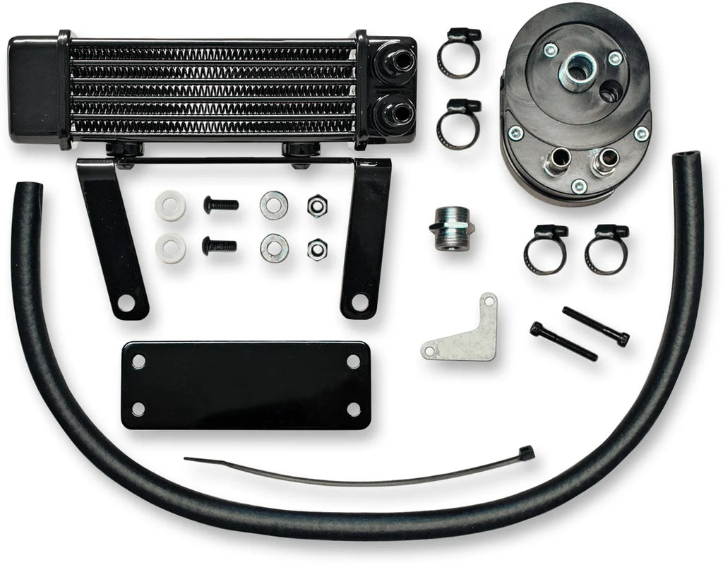 Jagg Oil Coolers Oil Cooler Kit - Low Mount - Softail 750-1290-0323 - Main Product View