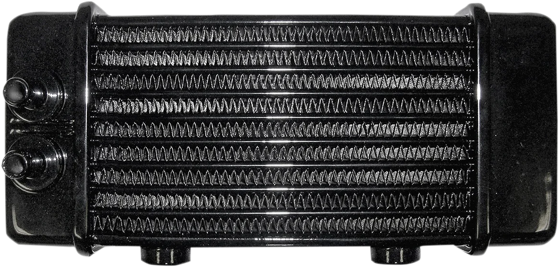 Jagg Oil Coolers Universal Oil Cooler - 14-Row - Gloss Black 3080 - Side View