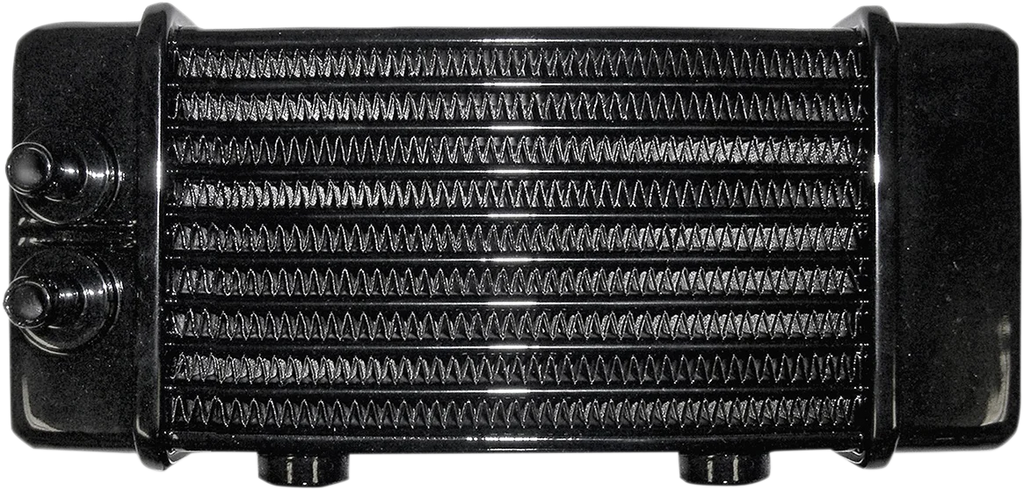 Jagg Oil Coolers Universal Oil Cooler - 14-Row - Gloss Black 3080 - Side View