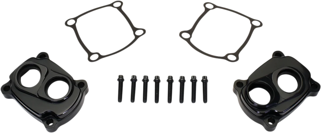 Jims USA Tappet Cover and Pushrod Kit - Black - M8 6022 - Side View