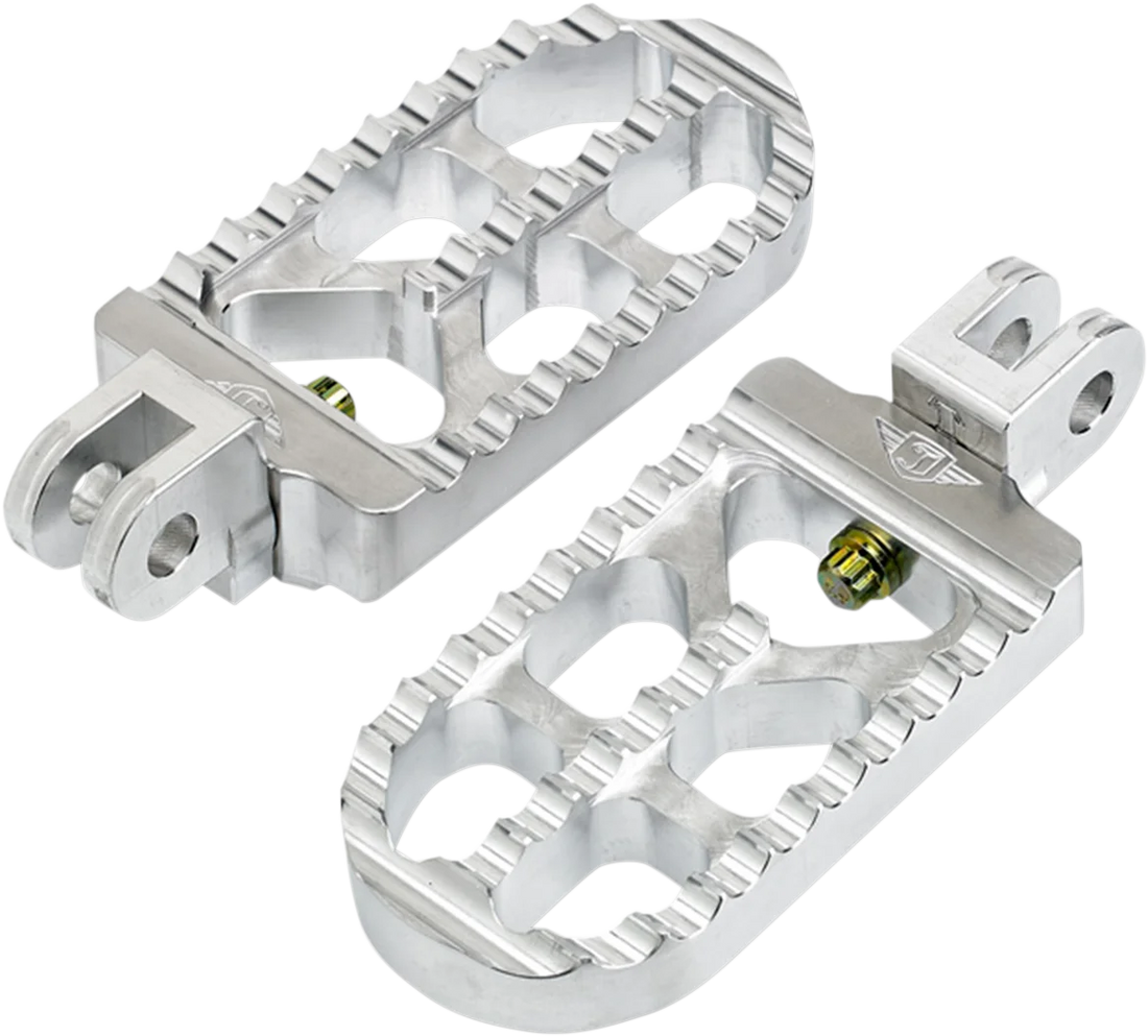 Joker Machine Adjustable Footpeg - Serrated - Long - Black 08-56-4B - Side View