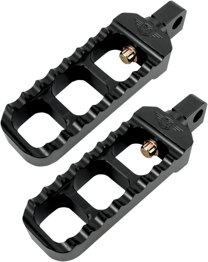 Joker Machine Adjustable Serrated Footpegs - Black 08-61-1B - Main Product View