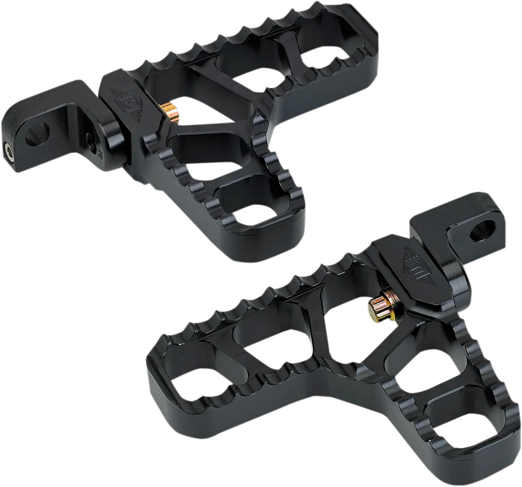 Joker Machine Adjustable Serrated Footpegs - Black - XL 08-62-3B - Main Product View