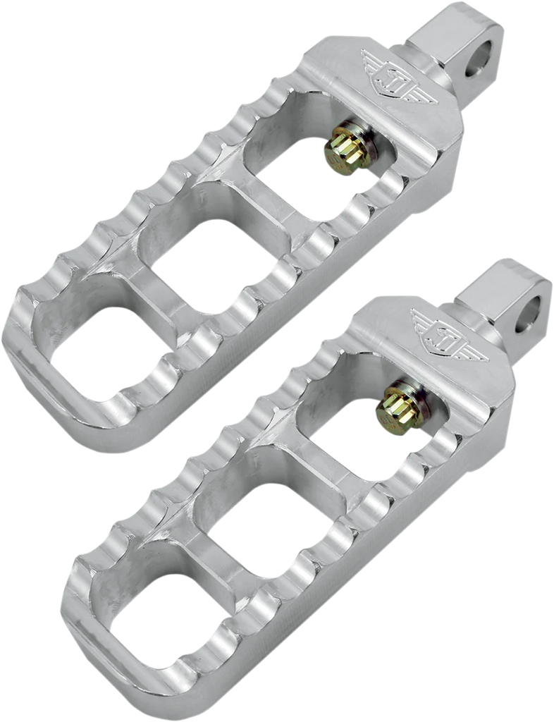 Joker Machine Adjustable Serrated Footpegs - Clear 08-61-1 - Main Product View