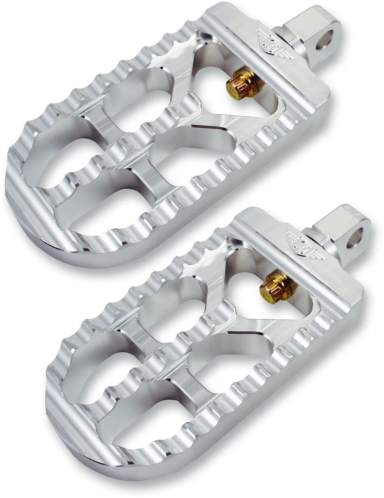 Joker Machine Adjustable Serrated Footpegs - Narrow - Black 08-61-5B - Side View