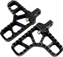 Load image into Gallery viewer, Joker Machine Adjustable Serrated Footpegs - With Heel - Black 08-62-1B - Main Product View