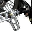 Load image into Gallery viewer, Joker Machine Adjustable Serrated Footpegs - With Heel - Clear 08-62-1 - Side View