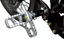 Load image into Gallery viewer, Joker Machine Adjustable Serrated Footpegs - With Heel - Clear 08-62-1 - Side View
