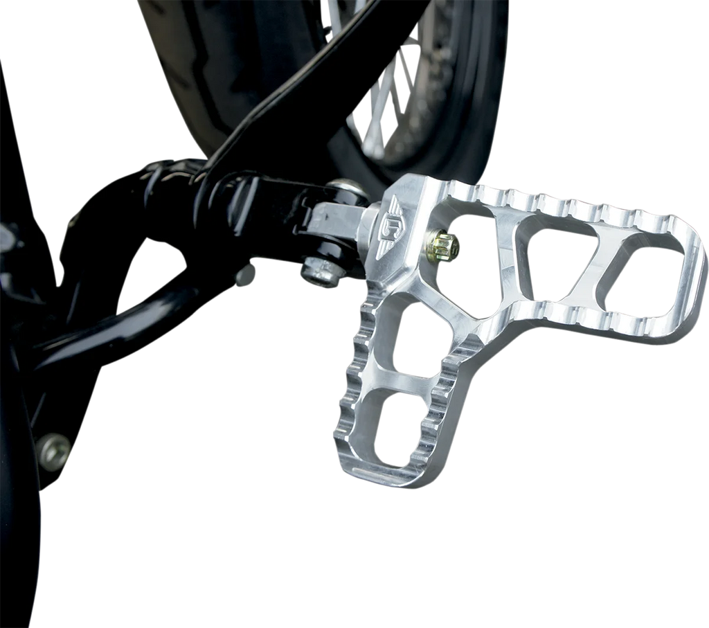 Joker Machine Adjustable Serrated Footpegs - With Heel - Clear 08-62-1 - Additional View 5