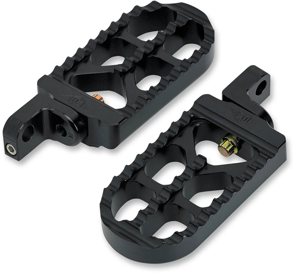 Joker Machine Adjustable Serrated Long Footpegs - Black - XL 08-56-3B - Main Product View