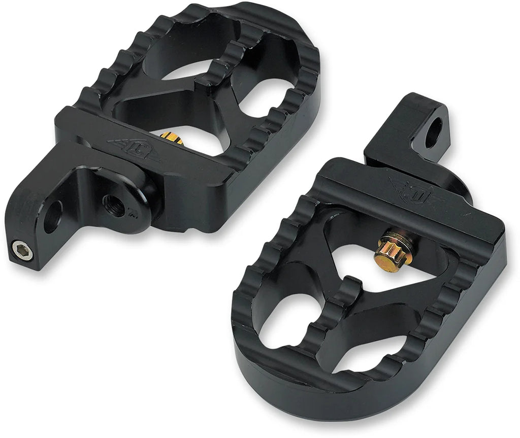Joker Machine Adjustable Serrated Long Footpegs - Black - XL 08-57-3B - Main Product View
