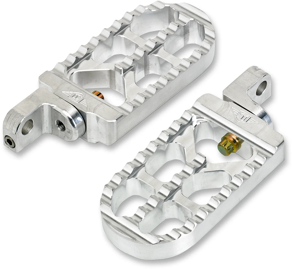 Joker Machine Adjustable Serrated Long Footpegs - Raw - XL 08-56-3 - Main Product View
