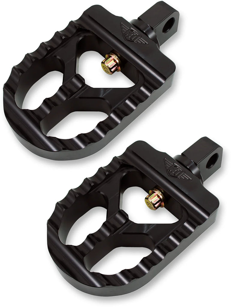 Joker Machine Adjustable Serrated Short Footpegs - Black 08-57-1 - Main Product View