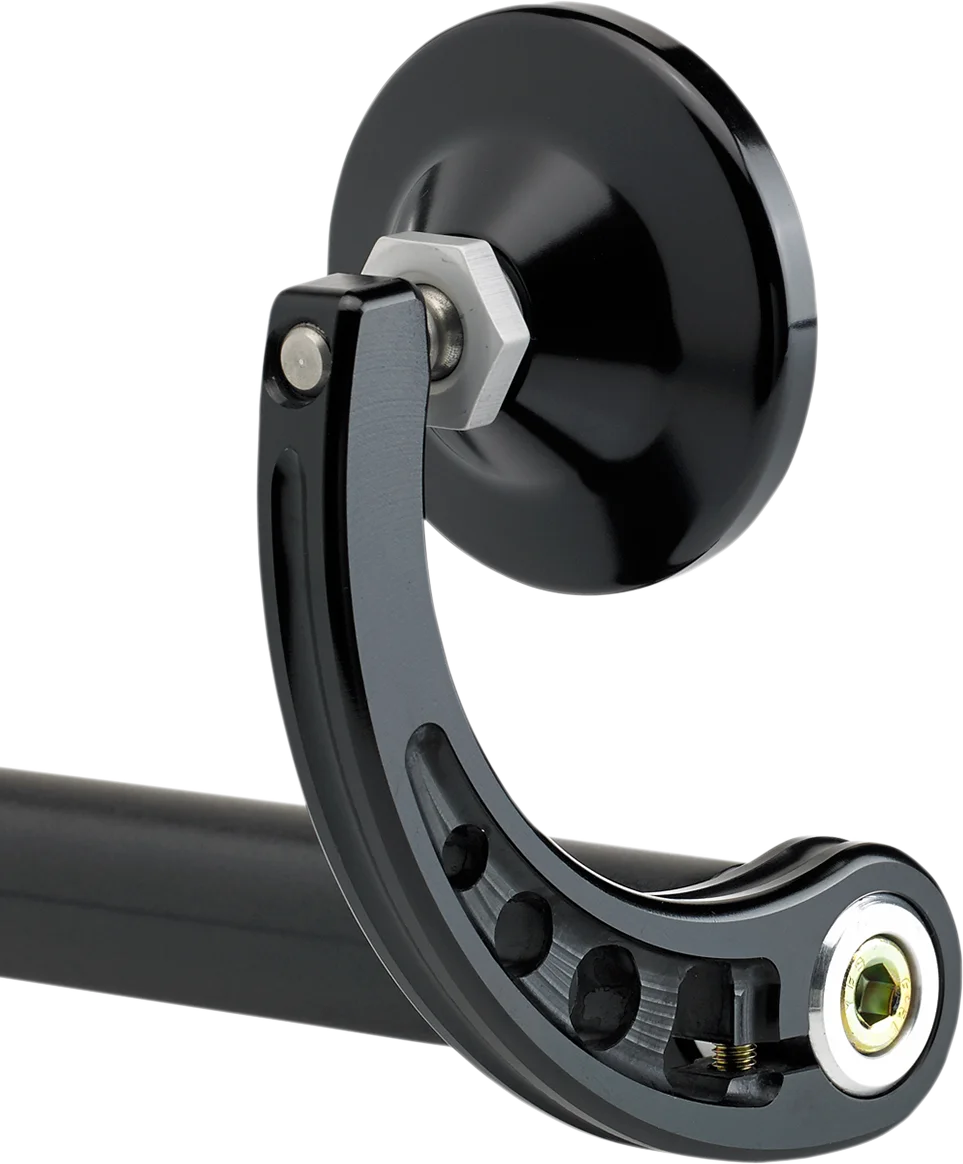 Joker Machine Bar-End Mirror - Black 09-312-CB - Side View
