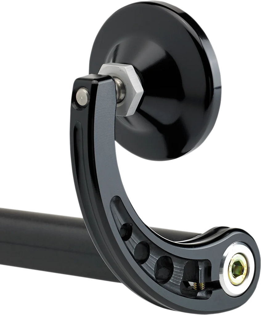 Joker Machine Bar-End Mirror - Black 09-312-CB - Side View
