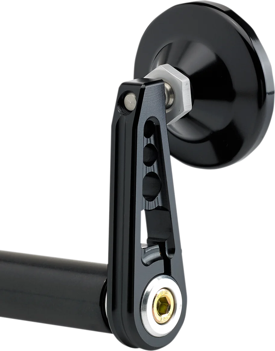 Joker Machine Bar-End Mirror - Black 09-312-DB - Side View