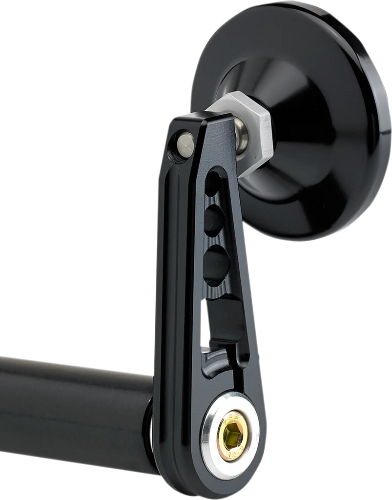 Joker Machine Bar-End Mirror - Black 09-312-DB - Side View