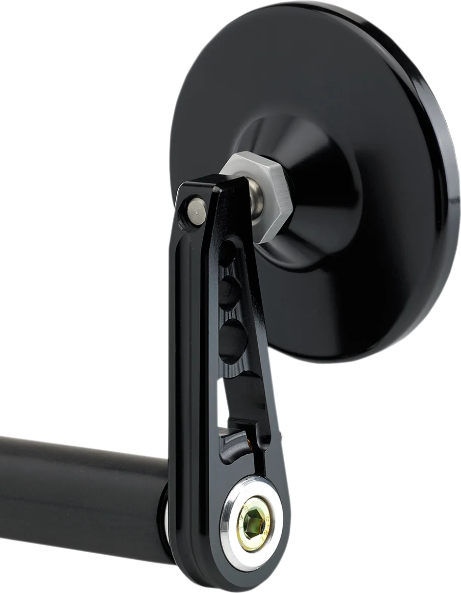 Joker Machine Bar-End Mirror - Black 09-313-DB - Side View