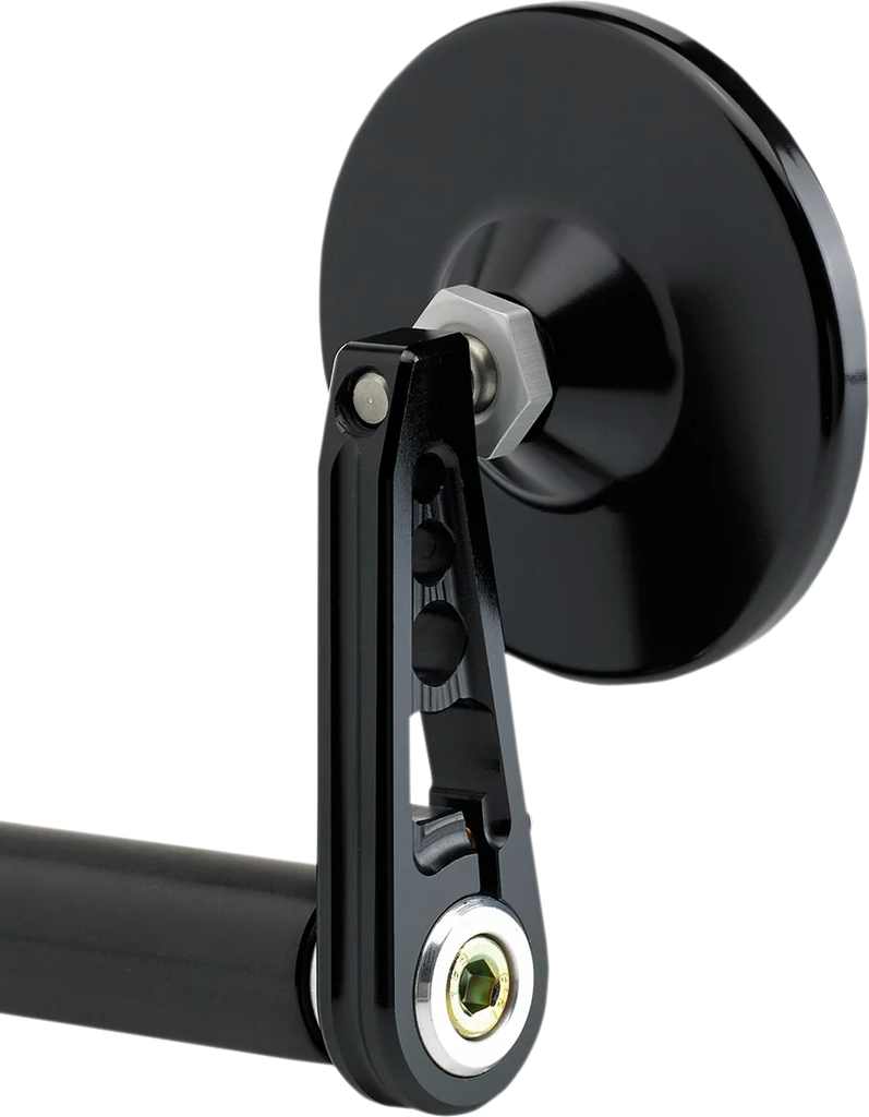 Joker Machine Bar-End Mirror - Black 09-313-DB - Side View
