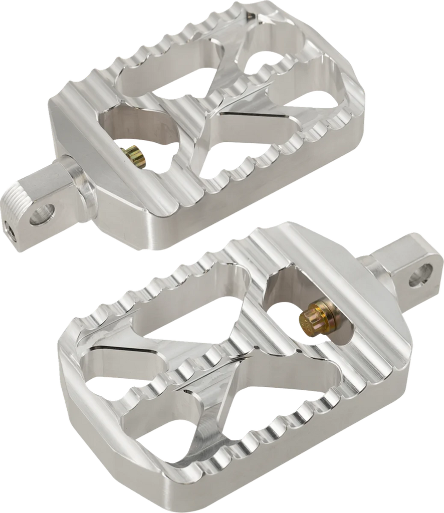 Joker Machine Bear Claw Footpegs - Silver - Harley-Davidson 08-646-1 - Main Product View