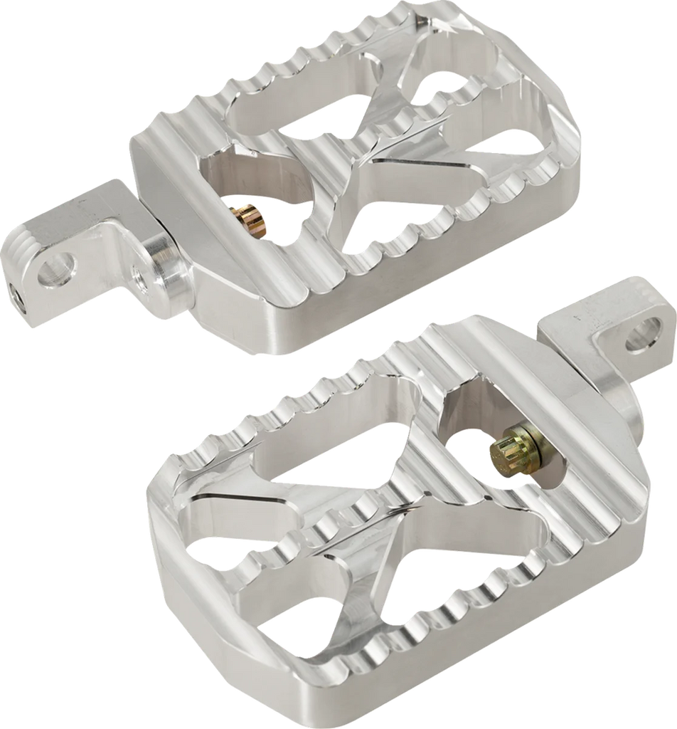 Joker Machine Bear Claw Footpegs - Silver - Harley-Davidson 08-646-3 - Main Product View
