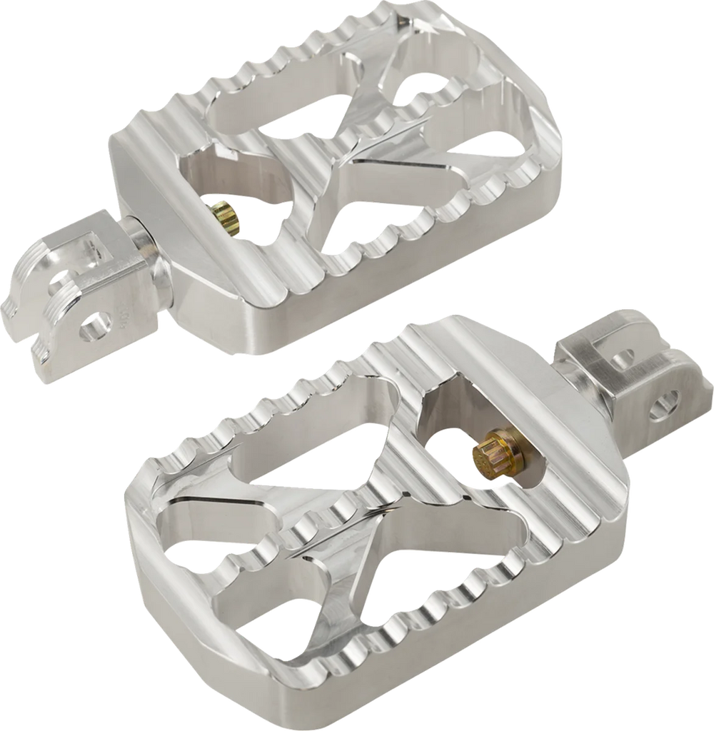 Joker Machine Bear Claw Footpegs - Silver - Harley-Davidson 08-646-6 - Main Product View