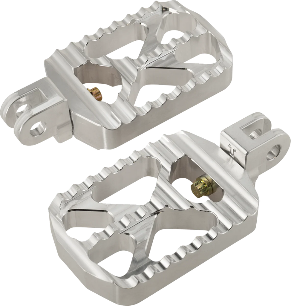 Joker Machine Bear Claw Footpegs - Silver - Indian 08-646-8 - Side View