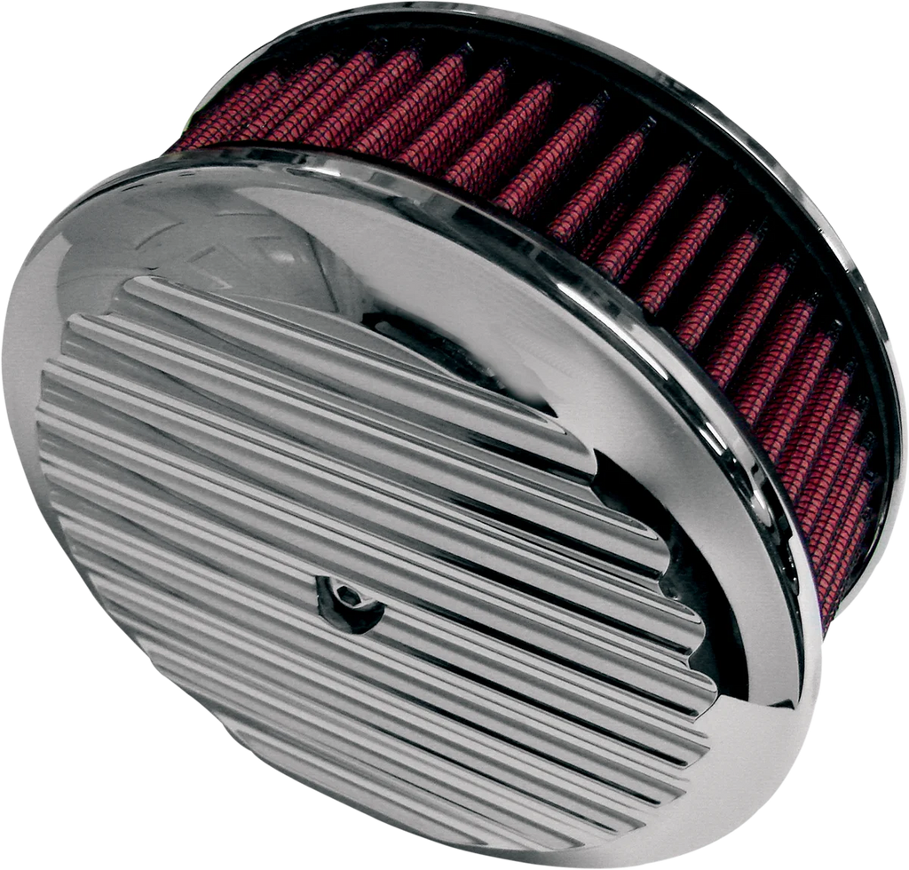 Joker Machine Billet Air Cleaner Insert - Finned - Chrome 02-21FN - Main Product View