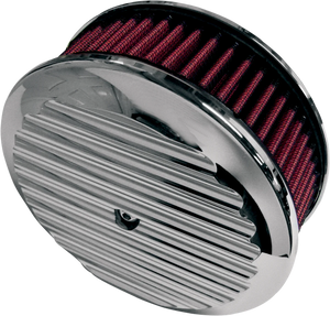 Joker Machine Billet Air Cleaner Insert - Finned - Chrome 02-21FN - Main Product View