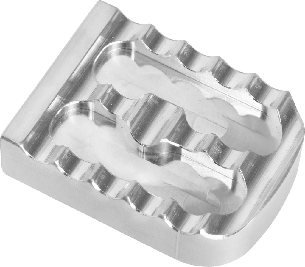 Joker Machine Brake Pedal Cover - Silver - Serrated 08-650-1 - Main Product View