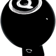 Load image into Gallery viewer, Joker Machine Choke Knob - Eight Ball - Chrome 02-58 - Side View