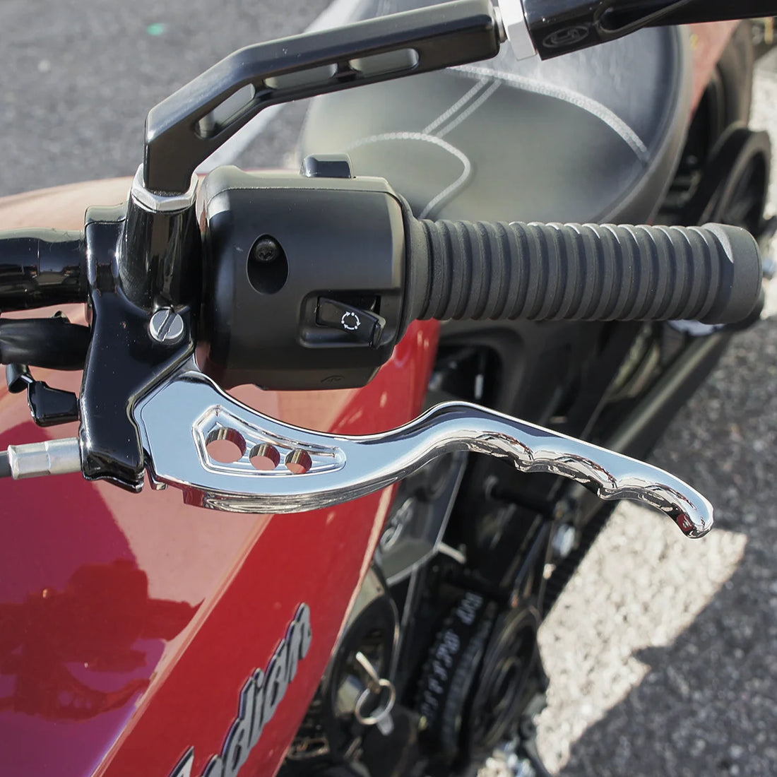 Joker Machine Clutch Lever - Chrome 30-332-3 - Back View