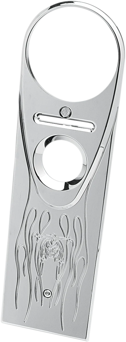 Joker Machine Dash Cover - Ball-Milled - Chrome 04-20BM - Side View