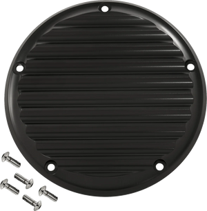 Joker Machine Derby Cover - 5 Hole - Finned - Black - M8 Softail 06-965-1