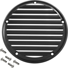 Load image into Gallery viewer, Joker Machine Derby Cover - 5 Hole - Finned - Black/Silver - M8 Softail 06-965-2 - Main Product View