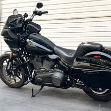 Load image into Gallery viewer, Joker Machine Derby Cover - 5 Hole - Finned - Black/Silver - M8 Softail 06-965-2 - Side View