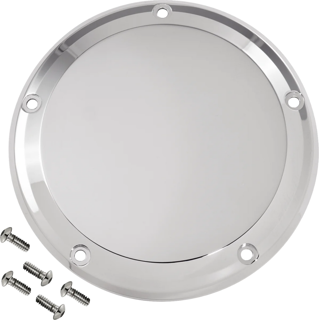 Joker Machine Derby Cover - 5 Hole - Smooth - Chrome - M8 Softail 06-966-3