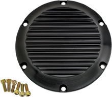 Load image into Gallery viewer, Joker Machine Derby Cover - Black - Finned - XL 10-690-1 - Side View