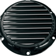 Load image into Gallery viewer, Joker Machine Derby Cover - Black/Silver - Finned - '04-'22 XL 10-690B - Main Product View