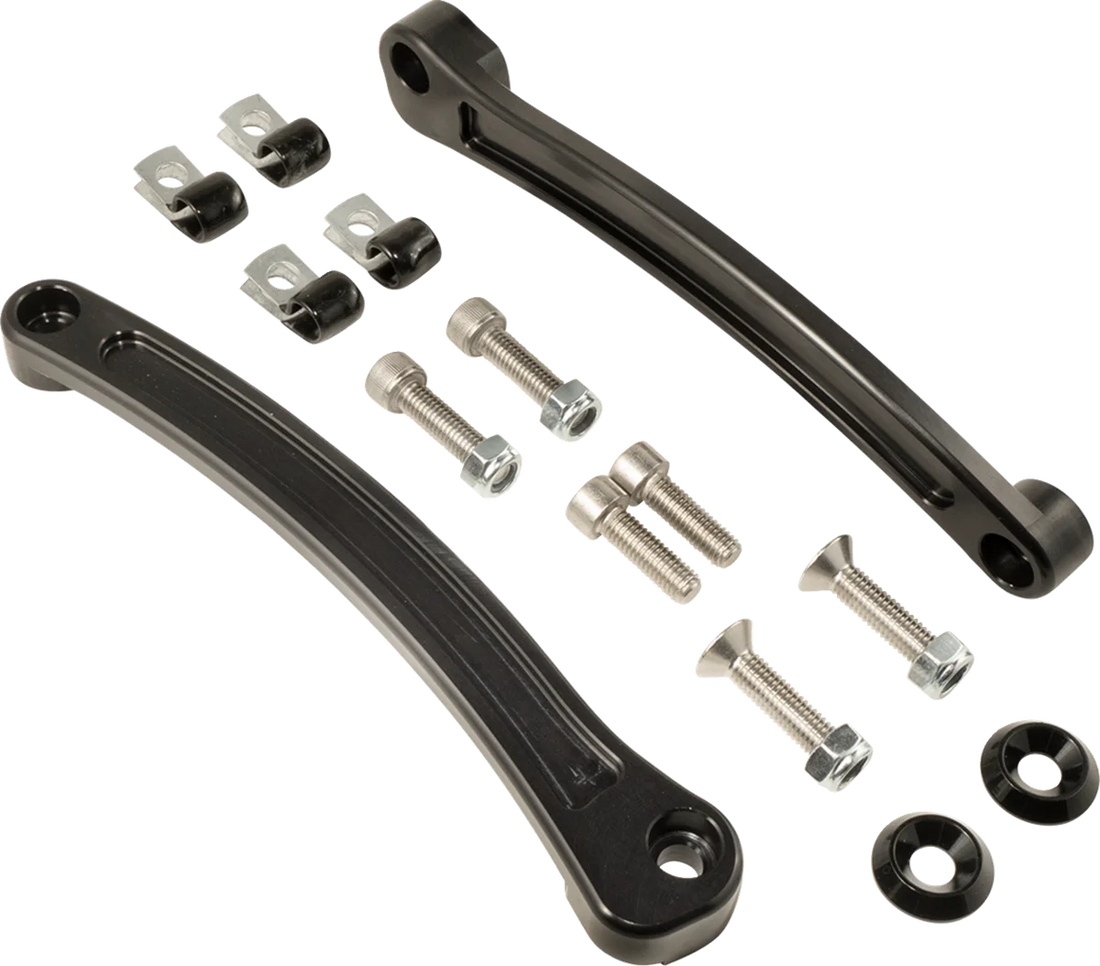 Joker Machine Fender Side Rails - Black - Indian Scout 30-700-1 - Side View