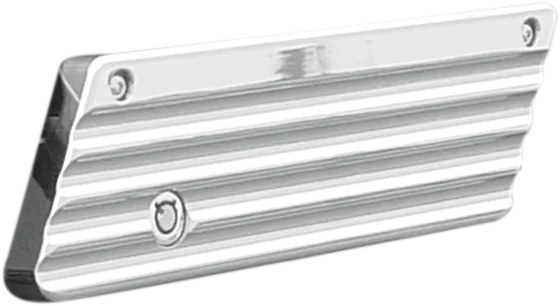 Joker Machine Finned Saddlebag Latch Covers - Chrome - FL '93-'13 04-50-1 - Side View