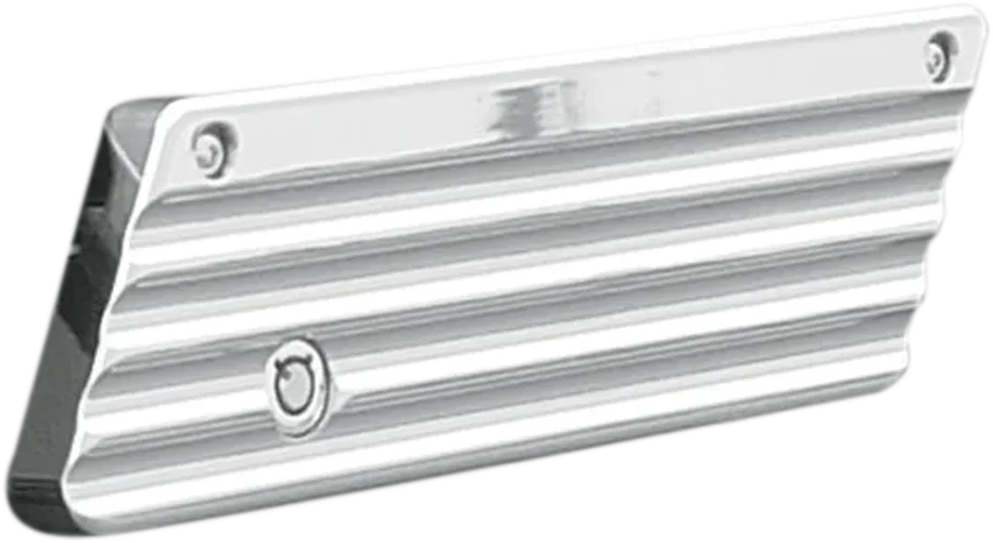 Joker Machine Finned Saddlebag Latch Covers - Chrome - FL '93-'13 04-50-1 - Side View