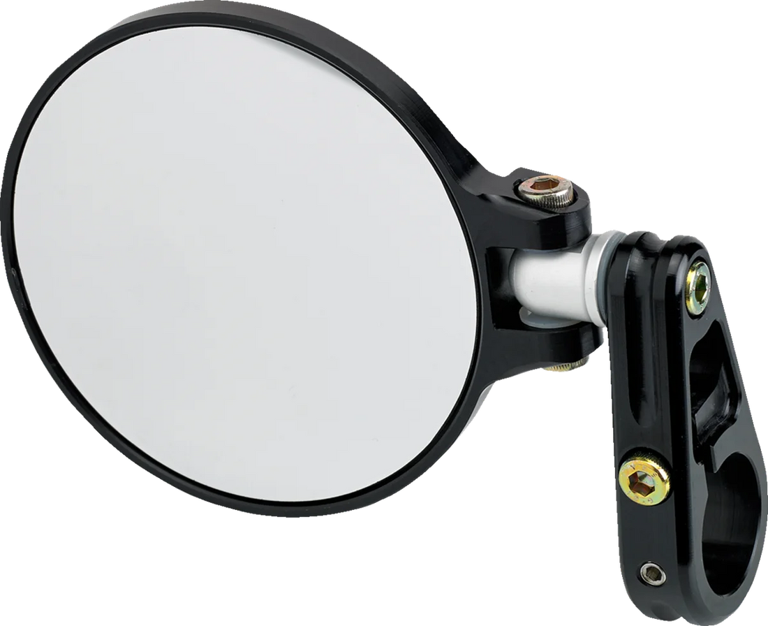 Joker Machine Folding Bar-End Mirror - 2-1/4" - Black 09-302B - Detail View